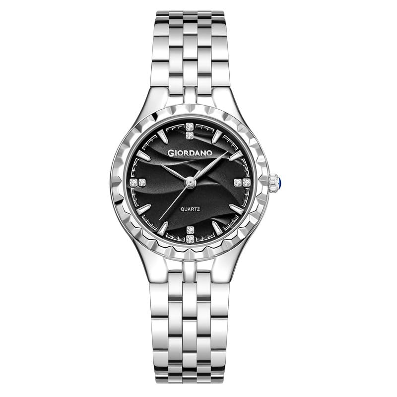 giordano Analog Quartz Watch for Women with Textured Round Dial, Luminous Hands and Markers, Stainless Steel Strap - GZ-60164-picture-29