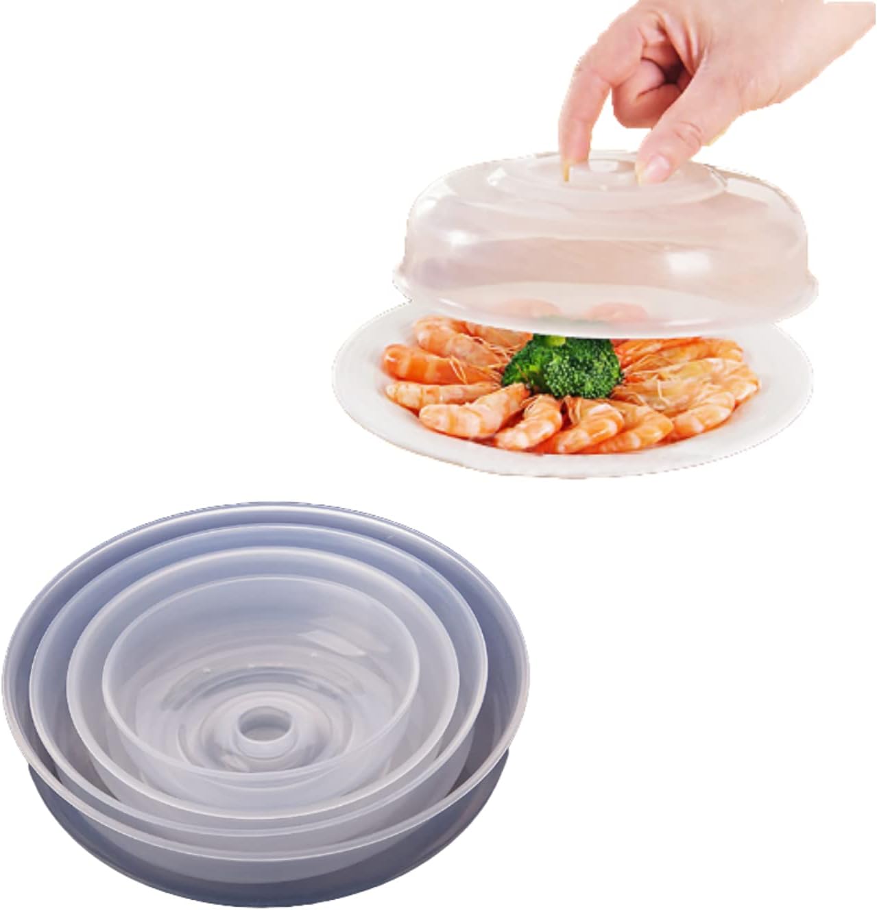 Microwave Splatter Cover, Clear Microwave Cover for Food