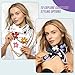 Zewurtuw 2PCS Scarf Silk Feeling Satin Head Hair Wrap Lightweight Large Square Fashion Cute Aesthetic 27.5 Inches for Women (P3-Flowers)