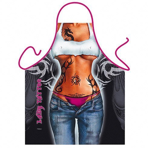 Lady Tattoo Novelty Apron