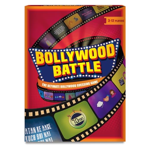 Image of Gouda Games Bollywood Battle Card Game - Fast-Paced Trivia & Guessing Game, Fun for Game Nights, Parties & Family Time, Gifts for Bollywood Fans, Board Game Lovers, Adults, Teens & Kids, 3-12 Players