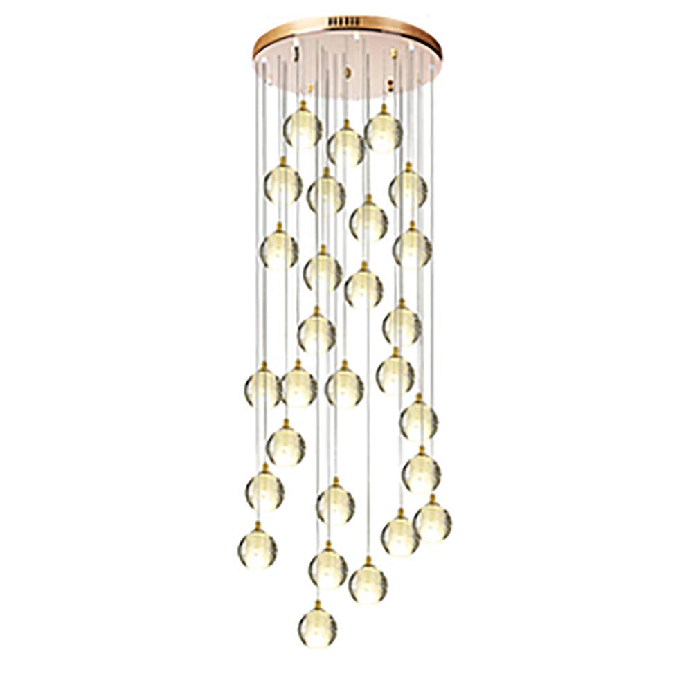PCXEHUYP Stairs Long Chandeliers,Spiral Staircase Cluster Chandelier Ceiling Light Fixture for Hotel Living Room Home Bar, K9 Crystal Spiral Chandelier-Silver misalmed Arrang(12)