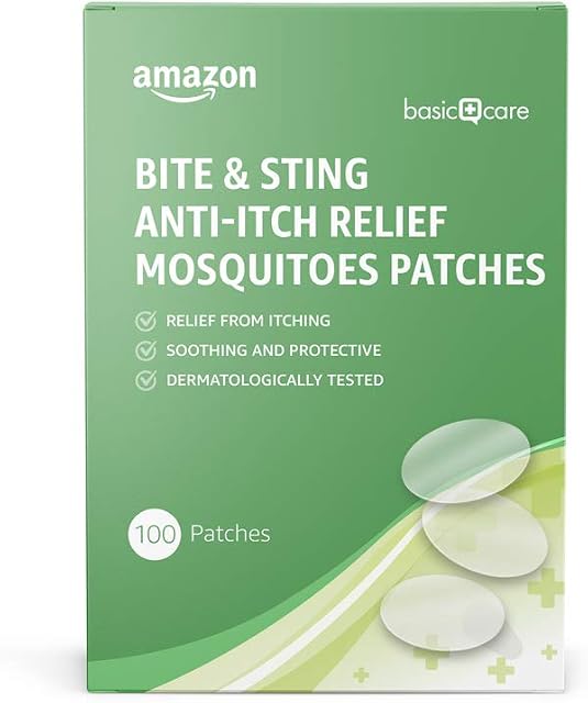 Amazon Basic Care - Bite & Sting Anti-Itch Relief Mosquitoes patches - 100 pieces