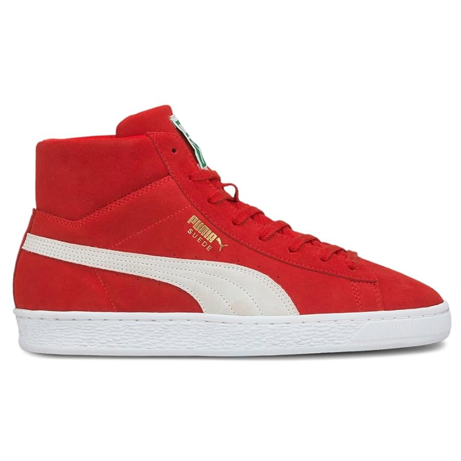 Amazon | PUMA Suede Mid XXI High-Risk Red/Puma White 7.5 D