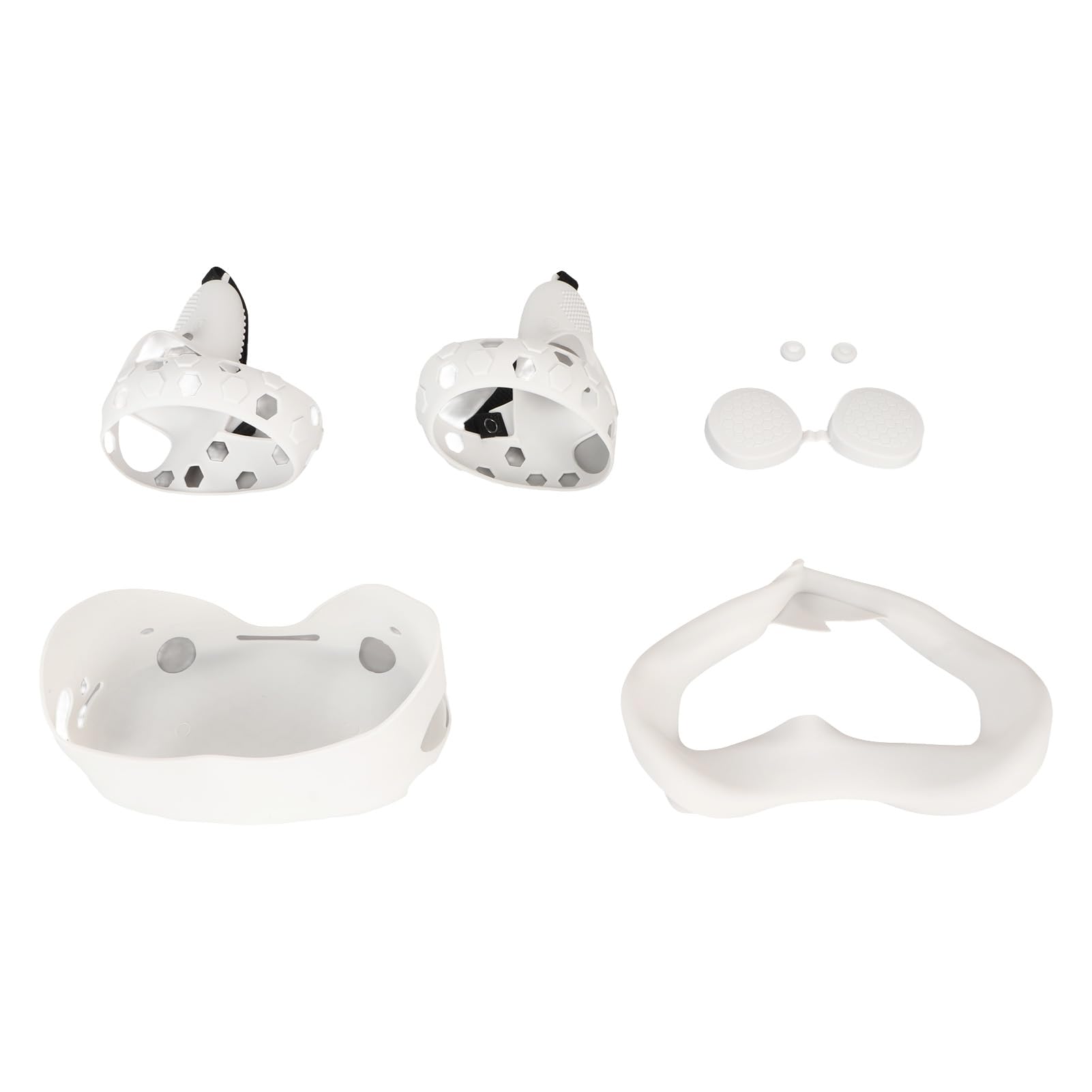 Acouto Set di Cover in Silicone da 5 Pollici per 2 Include Cover per Controller VR Shell Shakes Stick Bianco è Progettato per Proteggere il Set di in Silicone da 5 Pollici per 2 di in (WHITE)