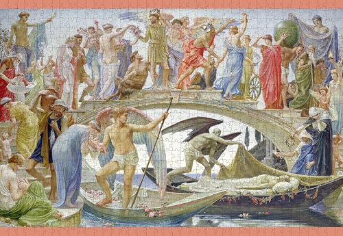 Pomegranate Rompecabezas de 1000 Piezas, The Bridge of Life, Rompecabezas de Arte Fino | Acabado Mate, Encaje Perfecto, Sin Arte AI, 29 x 20" Rompecabezas para Adultos, Obra Alegórica de Walter Crane miniatura 4