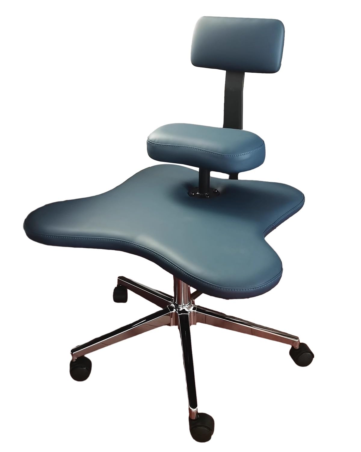 Siege Assis Genoux Chaise de Bureau à Genoux à Genoux, Chaises Ergonomiques à Pattes Croisées avec Un Angle D'inclinaison Réglable et Au Milieu du Dos, Tabouret de Jeu Sans Bras Confortable Moderne (