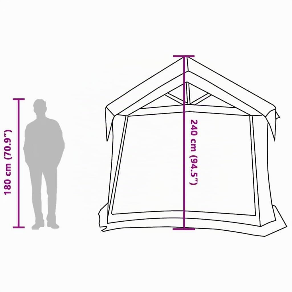 vidaXL Tienda Familiar con Techo Poliéster de Camping Exterior Impermeable