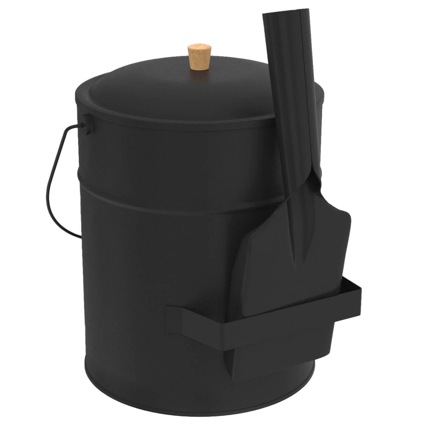 IDMarket - Cubo de cenizas de 15 kg con pala para cenizas