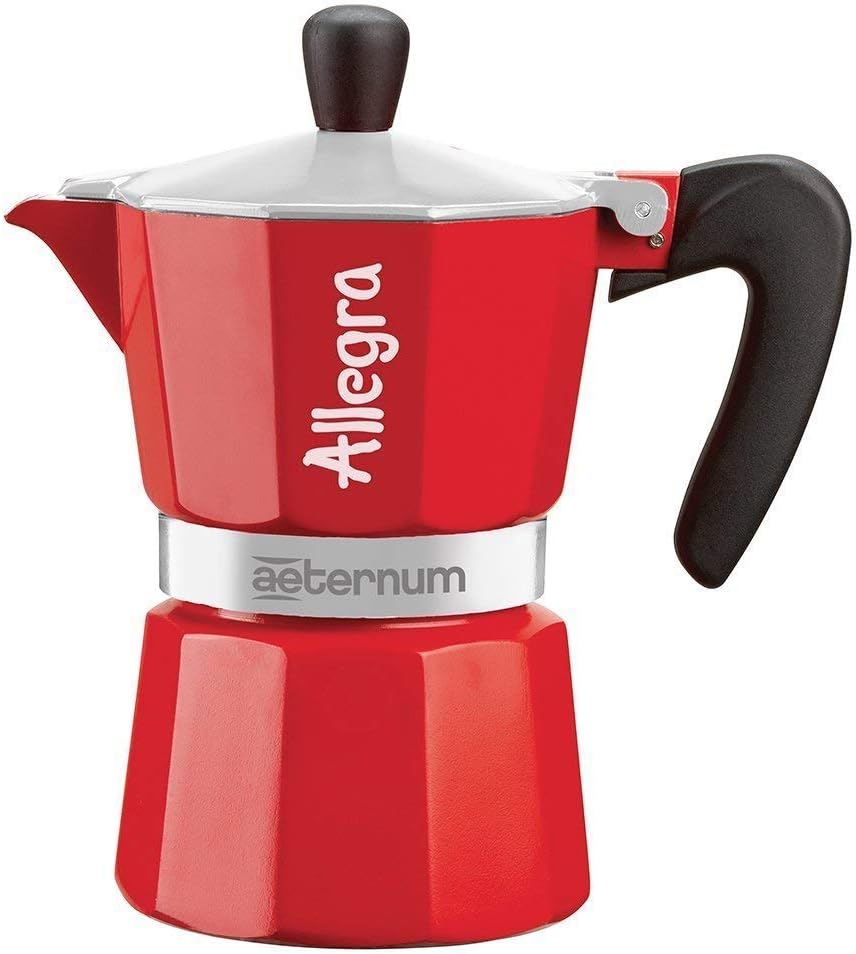 Aeternum Allegra Coffee Maker Aluminium Red, 6 cup