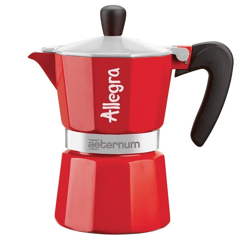 Aeternum Allegra Coffee Maker Aluminium Red, 6 cup