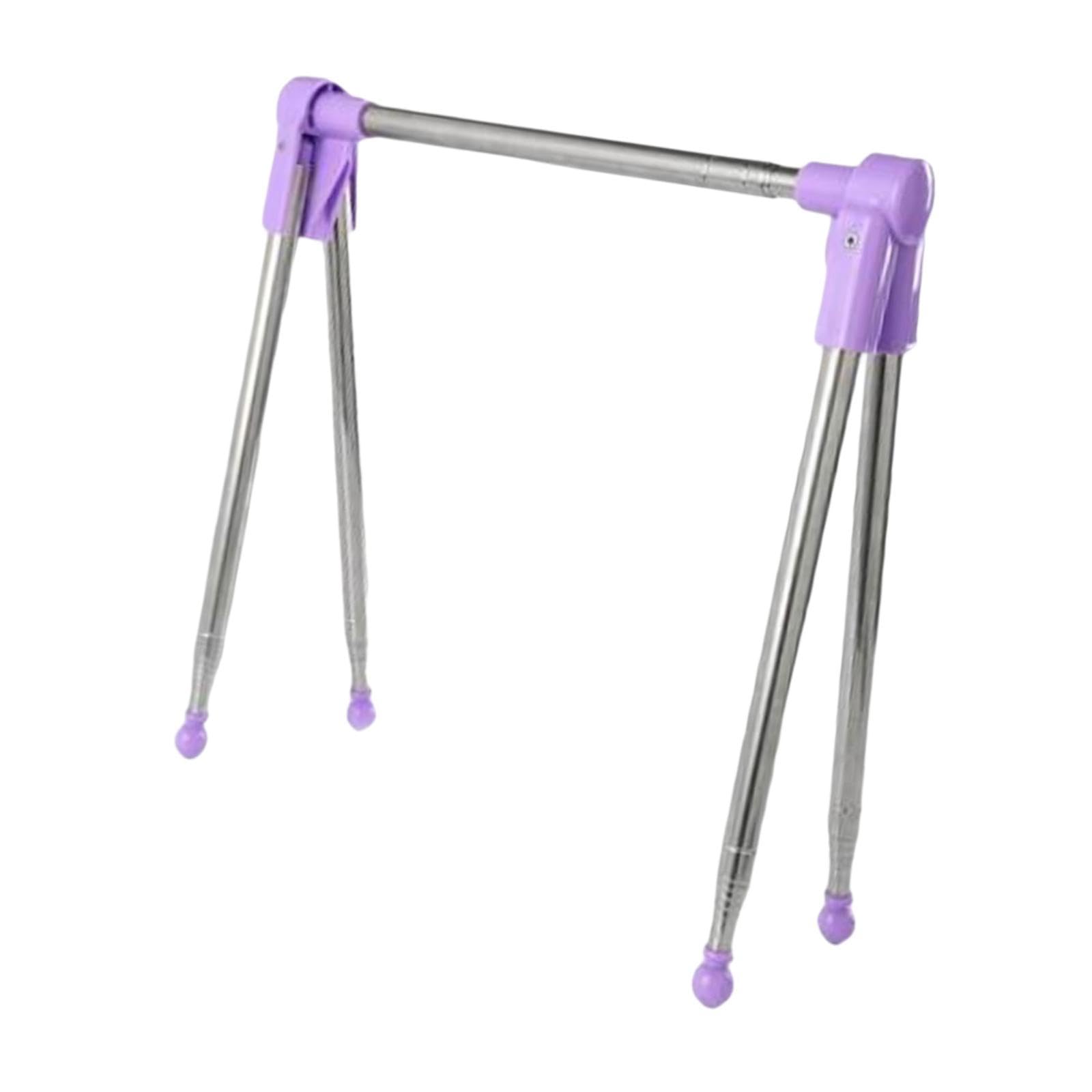 Appendiabiti portatile per vestiti, per camper, balcone, guardaroba viola
