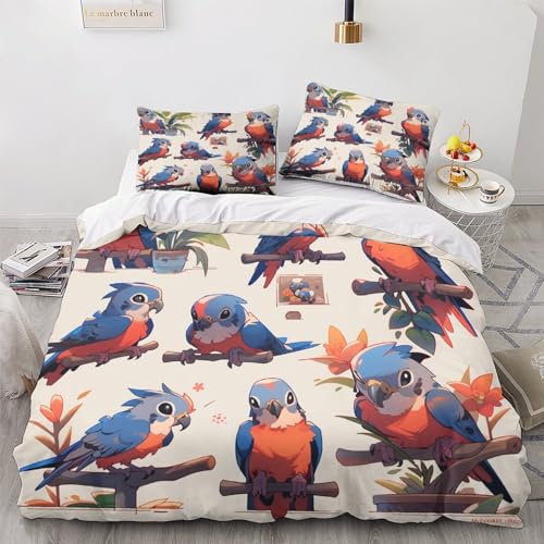 Parure de lit oiseau imprimé 3D avec finitions haut de gamme - 2