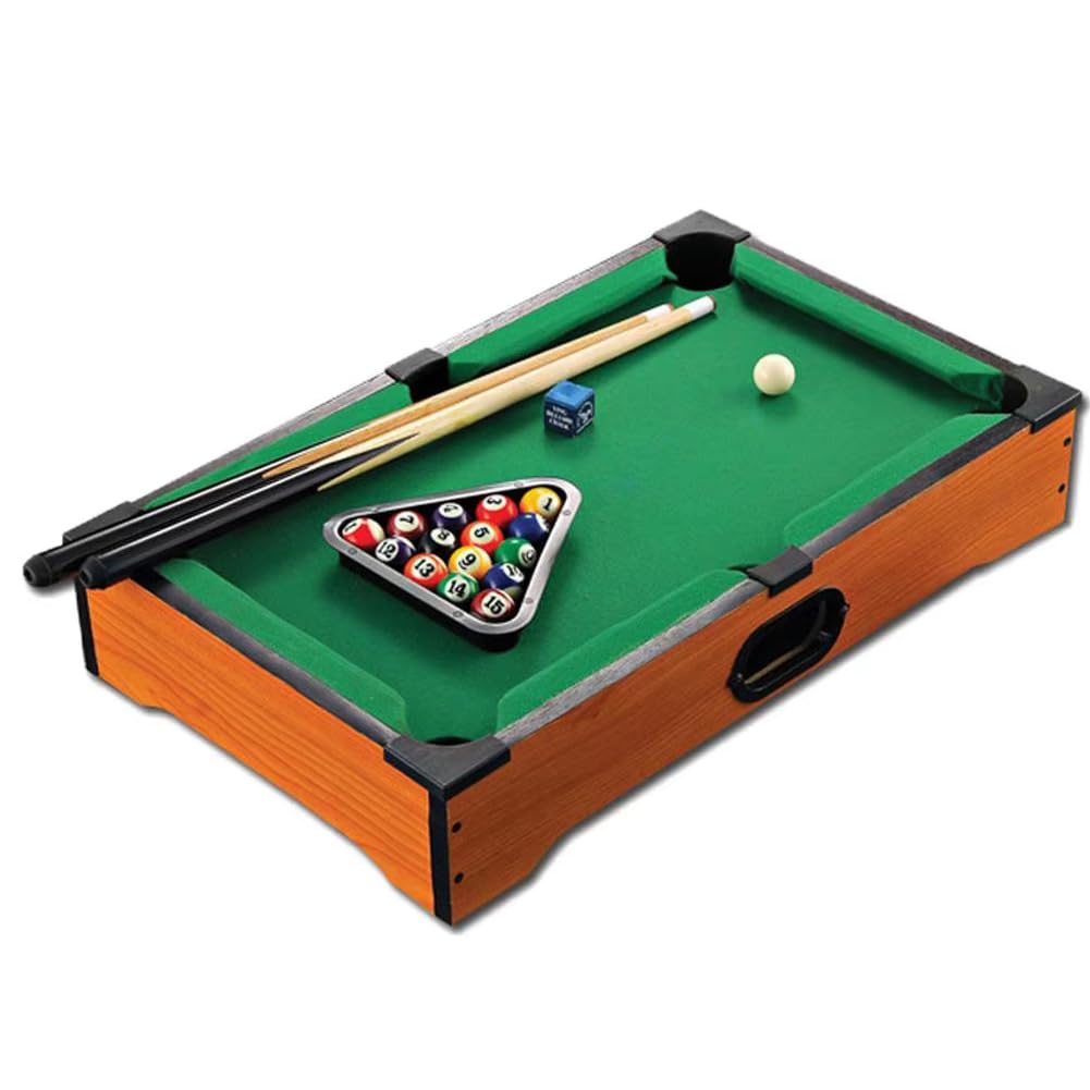 BAKAJI Carambola da Tavolo con Stecche e Palle con Triangolo, Biliardo da Casa con Palline e Accessori per Adulti e Bambini, Gioco di Società Idea Regalo con 6 Buche, 51 x 31 x 10 cm
