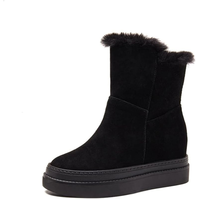 シューズ バッグ 大人気 Qiage ショート レディース ムートンブーツ 可愛い 撥水 厚底 ショートブーツ スノーブーツ 防寒 防滑 ボア ファー もこもこ ファスナー付き 大きいサイズ 小さいサイズ おしゃれ 裏起毛 冬ブーツ 学生 プレゼント 4felk4dnif Uol Uy
