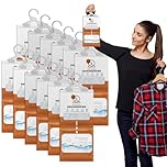 Roe Tenpo 12 Pack Wardrobe Dehumidifier Hanging Bags, 210g Each Bag Moisture Absorber, Condensation Absorbers Dehumidifiers for Home, Wardrobe, Kitchen, Bedroom, Caravan, Office etc
