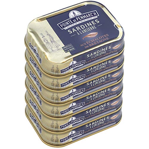 Sardines à l'ancienne aux échalotes de Bretagne Pointe de Penmarc'h Le lot de 6 boîtes de 115 g - Livraison en 2 à 3 jours ouvrés depuis la Bretagne Cover