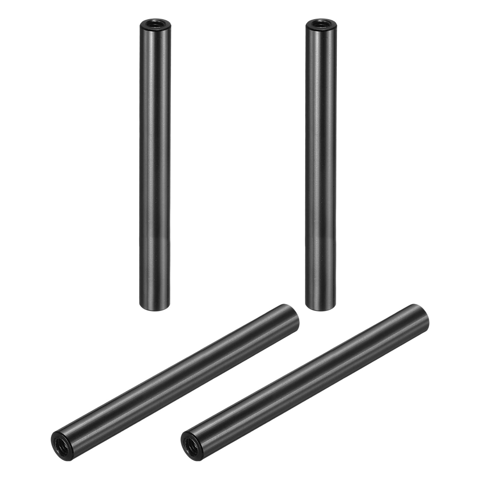 sourcing map 4 Pcs M3x50mm Round Aluminum Standoff Column Spacer, Coupling Screws Female Threaded Spacers for RC Multirotor Parts DIY FPV Quadcopter (Black) — image 1