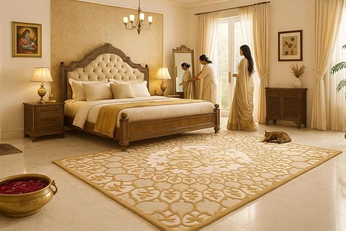 Image of Luxurious Tufted Woolen Carpet Collection Size 10 X 12 Feet (Color-Multi)