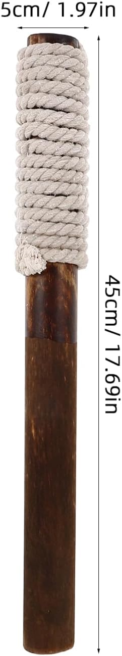 Milisten Wooden Torch 17.7 Inch Handheld Fire Torch for Outdoor Garden Pathway Lighting and Party Decoration