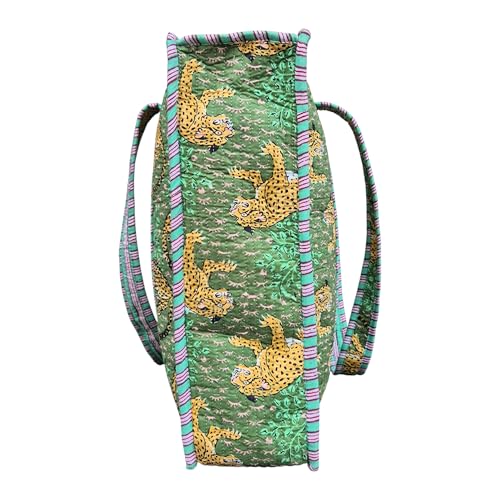 Bolso Tote Grande de Algodón Acolchado para Mujer 18x16 in miniatura 5