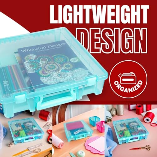 Image of ArtBin 6955AA Super Satchel 1-Compartment Box, Art & Craft Organizer, 1-Pack, Translucent Aqua
