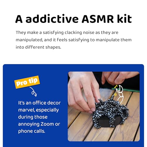 LiKee 550+ Ferrite Putty, Fidget Toys, Magnet Fidget Toys, Adult Gifts for Stress Relief or Desk Decoration, Include Strong Magnet Base, Great for Attention, Relaxation & ADHD
