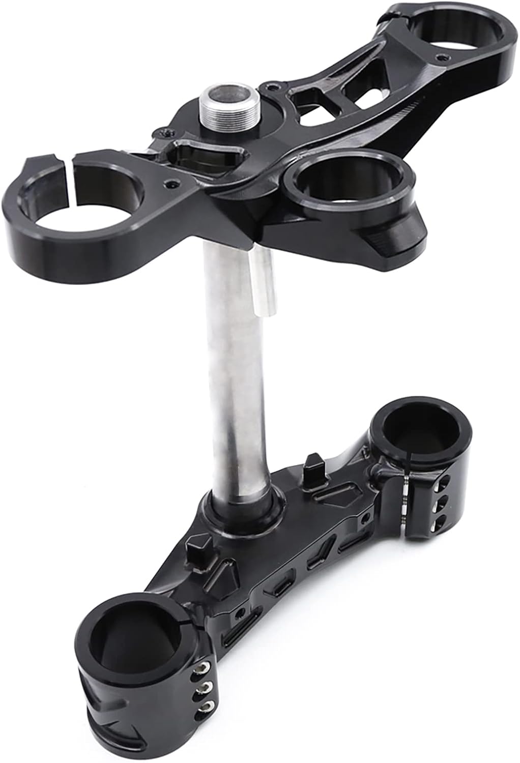 Motorcycle Front Upper Triple Tree Top Fork Clamp Fit for Kawasaki Ninja 400 2018 2019 2020 2021 2022 (Black)