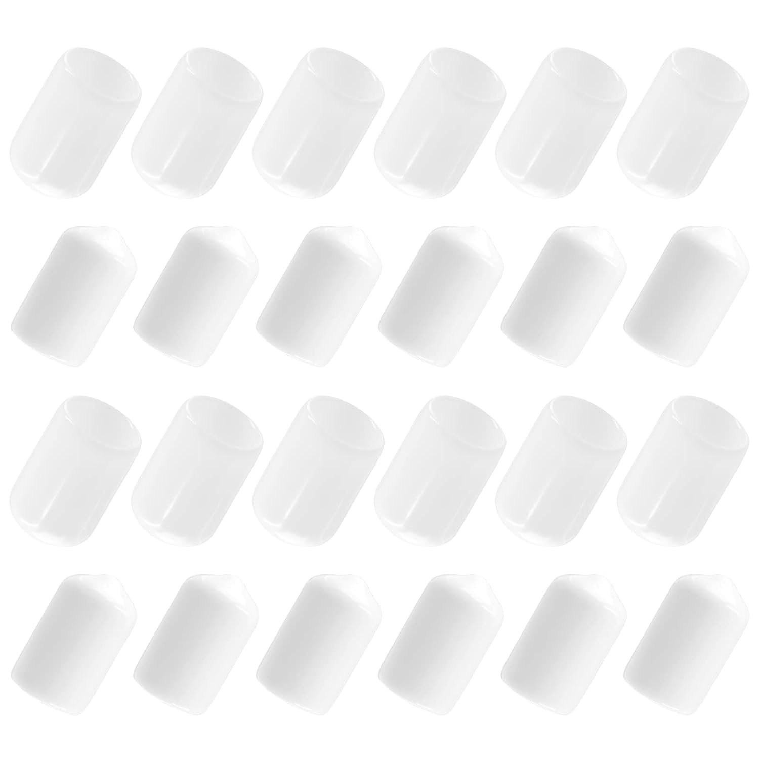 Bonsicoky 60Pcs Round Rubber End Caps 1/2" (12mm) ID Flexible Screw