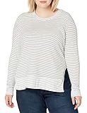 Daily Ritual Women's Plus Size Terry Cotton and Modal Pullover with Side Cutouts