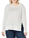 Daily Ritual Women's Plus Size Terry Cotton and Modal Pullover with Side Cutouts