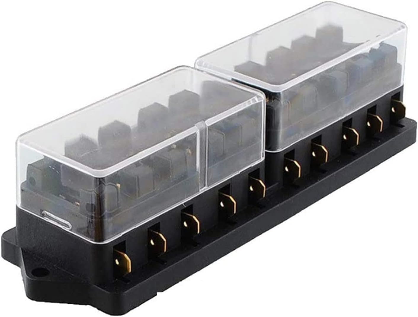 SIBBLE 4/6/8/10/12 Way Car Fuse Box Car Fuse Holder Truck Auto Blade Fuse Box with 4/6/8/10/12 Fuses for 12V 32V ATO Standard Circuit (Color : 4 Ways)