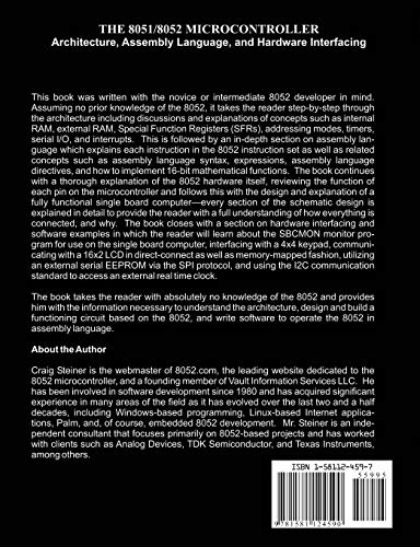 The 8051/8052 Microcontroller: Architecture, Assembly Language, and Hardware Interfacing