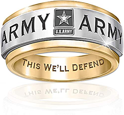 LIUSU Viking Ring for Men, US Army Insignia Ring, Men's Military Ring, Army Veteran Ring, Military Collectibles, Military Gift for Veterans Men Boys,9 Cover
