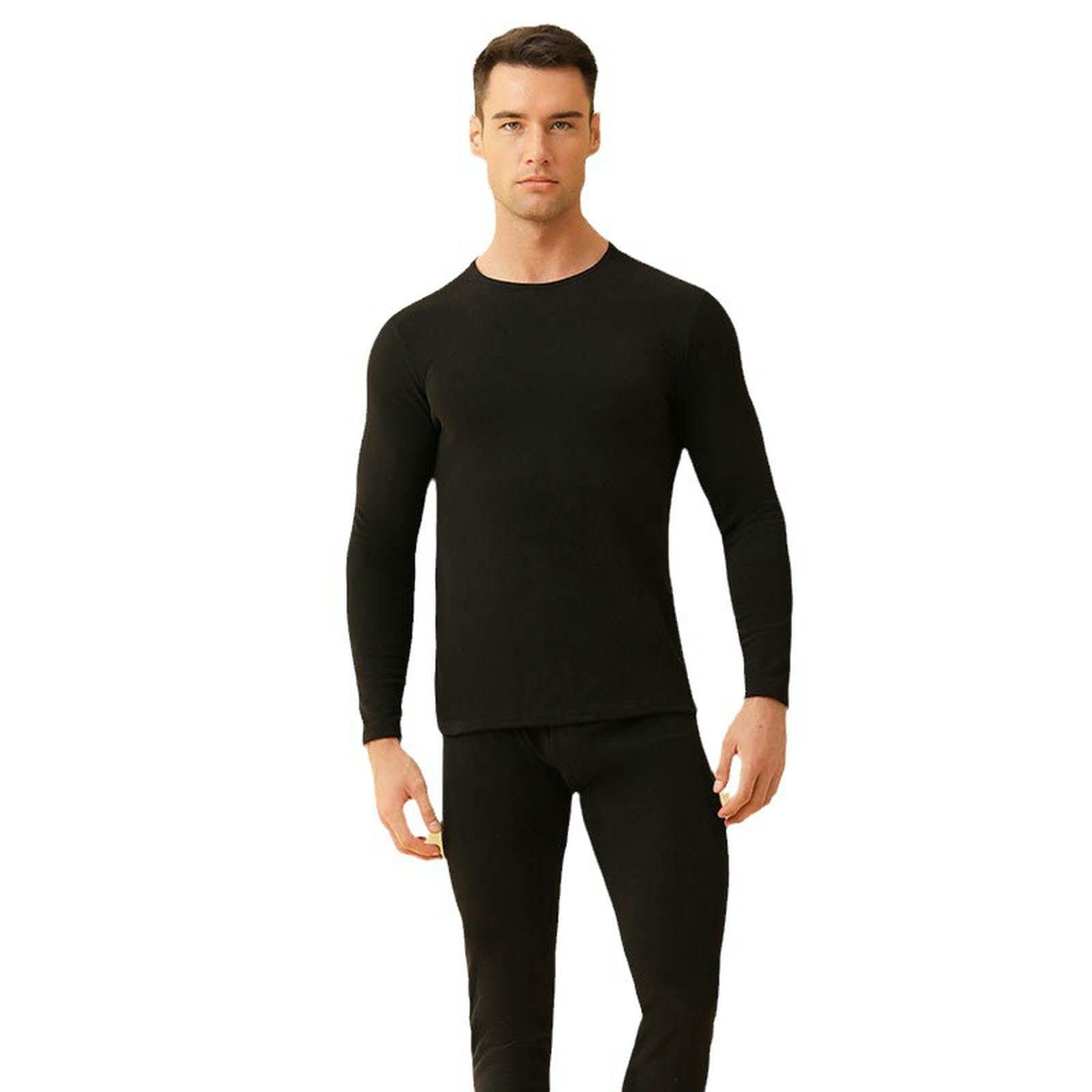 Ropa Interior térmica Cálida De Otoño E Invierno para Hombres Y Mujeres, Calzoncillos Largos Trajes Interiores Lana Seda -Gris Tinta-XL (110-130 Libras)