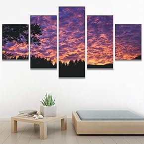 SIGNWIN 5 Panel Canvas Wall Art Setting in...