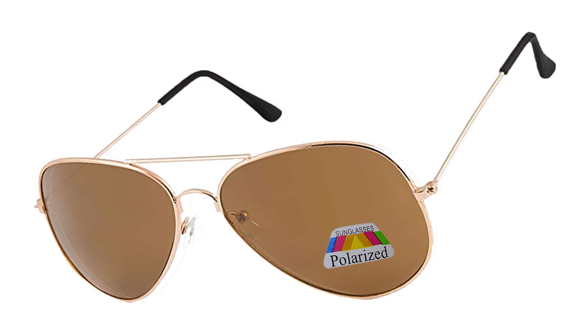 Mfaz Morefaz Ltd Unisex Polarized Gold Morefaz Vintage Retro Original Pilot Style Mirrored Mirror Lens Polarized Sunglasses Glasses Air Force Vintage Lens Uv400 Mfaz Ltd (Polarized Gold)