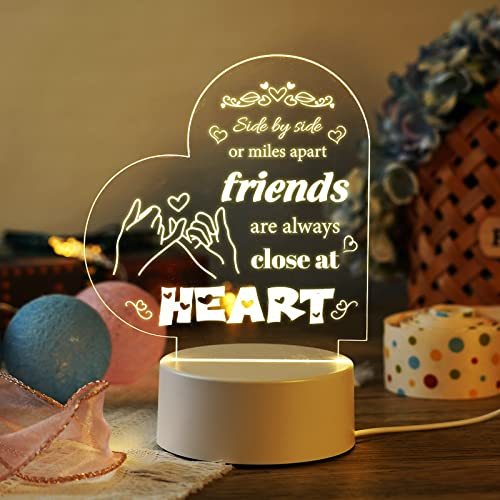 Friendship Gifts For Women Friends Unique Night Light, Birthday Gifts For Friends Bestie Soul Sister, Best Friend Gift - Acrylic Night Lamp Gifts For Friends #TOP6