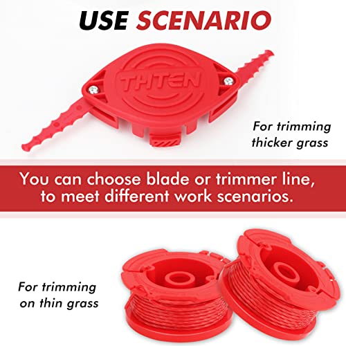 THTEN CMZST0803 CMZST080 Trimmer Blades Head Replacement Spool 20Ft 0.080 inch Compatible with Craftsman CMCST910,CMCST910M,CMCST910M1 String Trimmer CMZST120SC Cap Covers Parts, 24 Pack