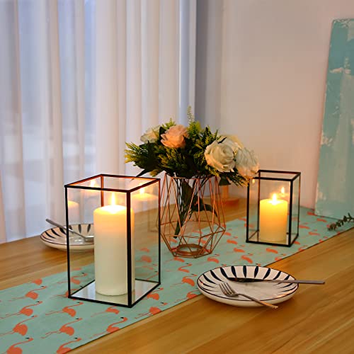 Phosphor Hurricane Camdle Holder Set of 2 Pieces, Black Glass Candle Holder for Wedding, Party, Holiday. by PHOSPHOR - Image 6