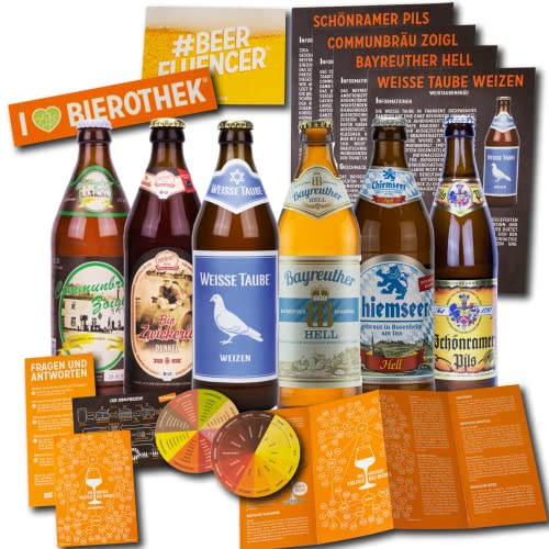 BIEROTHEK ® Biere aus Bayern 6x 0,5L / Helles, Weizen, Zwickla, Dunkles/Weissbier, Helles Bier, Helles, Weizenbier, Bier helles Cover