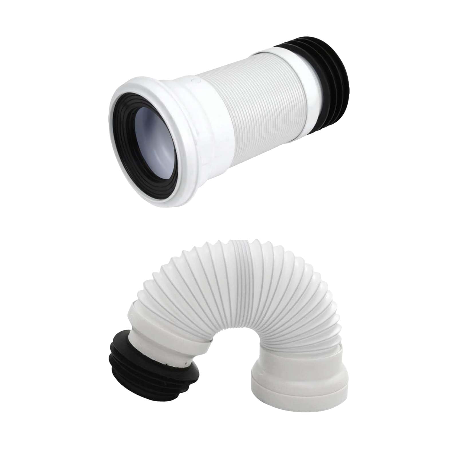 Minzhi White Expandable Wc Connection Hose, Connection Diameter 260 Mm - 500 Mm, Flexible Connection Diameter, Flexible Drain For Toilet Connection, Toilet Drain, Toilet Drain, Suitable For Toilet