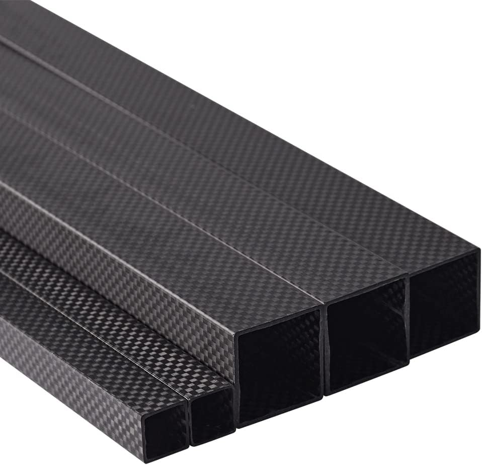 1Pcs 3K Texture Length 500mm OD8mm 10mm 15mm 20mm 25mm 30mm 100% Full Carbon Plain Matte Fiber Rectangular Square Tube for RC - (Color: 28x28x24mm)