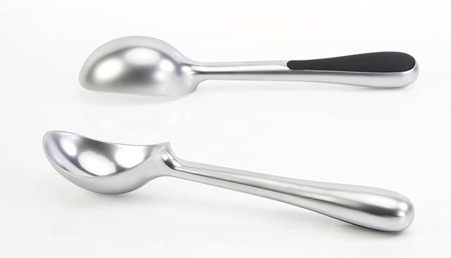 Sabatier Silver Ice Cream Scoop - Professional, Modern, Fashionable Colour Design. Strong Spoon & Handle. Handheld Kitchen Tool for Scooping/Spooning Ice Cream & Sorbet.