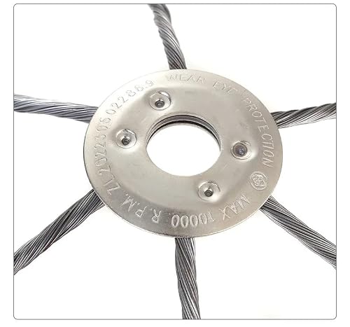 9 Inch Steel Weed Eater Trimmer Head Metal Blades for a Heavy-Duty Weed Brush Cutter Universal 2025 New Wire Trimming Head Replacement (1PCS, 6 Blade)
