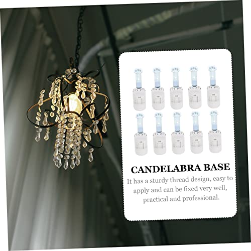 Doitool 10 Pcs E14 Bracket Lamp Holder Plastic Candle Holders Plastic Candles Led Chandelier Light Bulbs Light Base Holder Chandelier Socket Covers E14 Lamp Holder Candle Lamp Base Sockets #TOP6