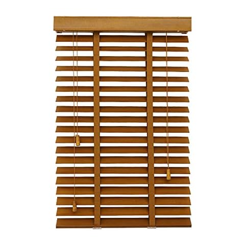 XMAGG Holzjalousie 50mm Eiche Holz Jalousie Jalousette Echtholz Cover