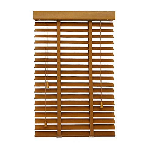 XMAGG Holzjalousie 50mm Eiche Holz Jalousie Jalousette Echtholz mit Zugschnur und Drehstab, Jalousette mit Lamellen für den Innen-Bereich, schnelle und einfache Montage,50x200cm Cover