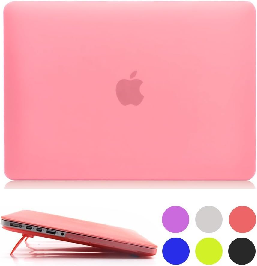 Macbook Pro 13 Retina Case with Foldable Stand, Alope [Cooling Series] Durable Elasticity Material Laptop Cover Case for Apple Macbook Pro 13 Retina Display -Model: A1502 & A1425 (Pink)