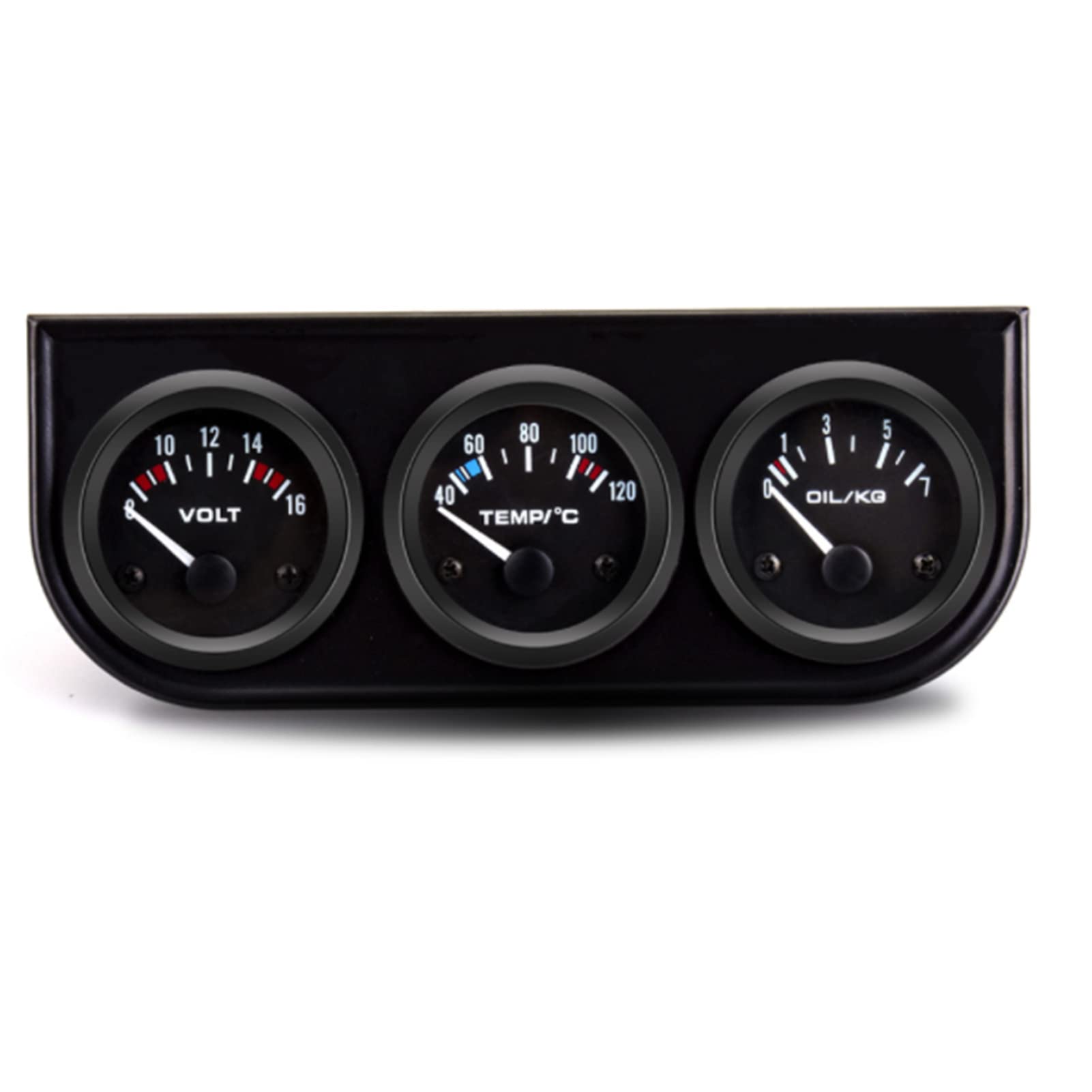 Viviance 52mm Lunetta Voltmetro Acqua Termometro Manometro olio (Nero)